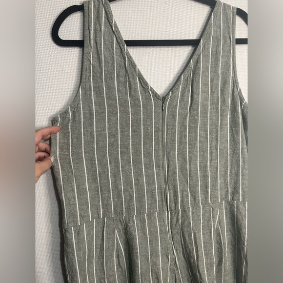 Beachlunchlounge striped linen blend jumpsuit - Picture 6 of 7